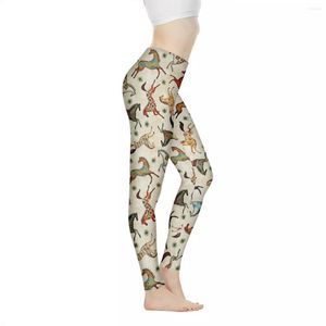 Kvinnors leggings som kör hästmönster Kvinnor Yoga Pants Brand Design Elastic High midje Sports Fitness Workout Gym Push Up Slim Tights