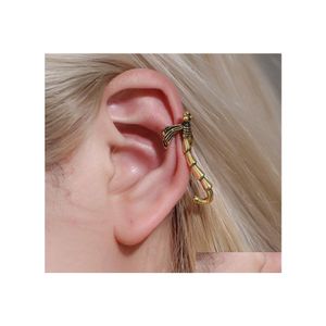 Ear Cuff Vintage Goth Dragonfly Earclip Without Piercing For Women Single Piece Clip Drop Delivery Jewelry Earrings Dhb9K