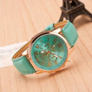 HBP Womens Watch Quartz Movement Leather Strap rostfritt stål Bezel Elektroniska klockor lyxiga mode armbandsur Montre de luxe