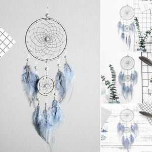 Decorative Figurines Objects & Blue Feathers Dream Catcher Fashion Home Decoration Ornament Birthday Gifts For Girls UND Sale