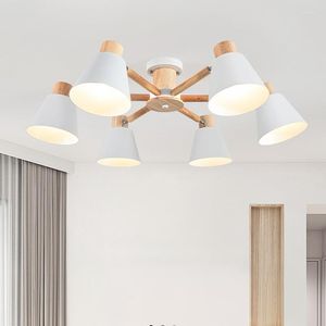 Chandeliers Modern Bedroom Chandelier Lighting Aluminium Sconces White Gray LED E27 Ceiling Hanging Lamps Kitchen Dining Room Indoor Fixture