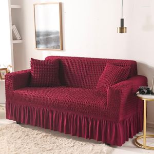 Chair Covers 2023 Light Luxury Style Solid Color Fabric Sofa Cover All -inclusive Korean Lace Universal