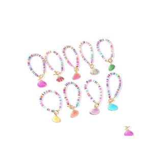 Braccialetti di fascino Lady Bohemian Bracciale Bangle Colorf Conchiglia di mare per le donne Ragazze Summer Beach Jewelry Party Gift Dhs M931F Drop Deliver Dhfcd