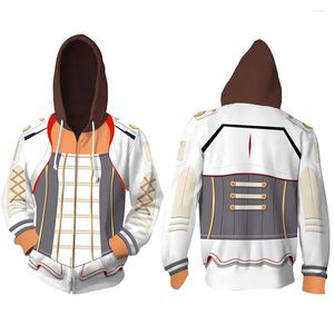 Herr hoodies apex legenos loba cosplay game hoodie 3d tryckt blixtlås tröja vuxen casual streetwear zip up coat