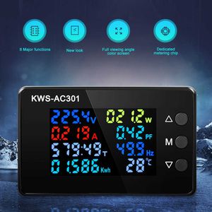 AC 50-300 В вольтметра Ammeter Ammeter Power Energy Meter Светодиодный цифровой ваттметр 8 в 1 Многофункциональный электрический 20A 100A