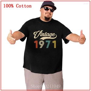 Men's T -skjortor Vintage 1971 Retro In Birthday Perfect Gift Tee Shirt For Father Dad Bf Tshirt Topps Plus Big Size Clothing