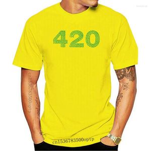メンズTシャツの衣類トップ420グリーンキャンバイアーロゴ面白いミニマルなプリントコットンメントシャツのティーティー