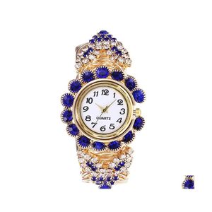 Rel￳gios femininos Moda Shining Rhinestone Dress Cz Womens Wristwatch para amante Lady Girls Anniversary Great Drop Deliver