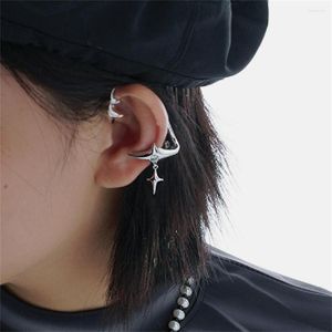 Hoop Earrings Dckazz Hip Hop Star Ear Clip No Piercing Trendy Rhinestone Earcuffs Cartilage Earring For Woman Party Jewelry