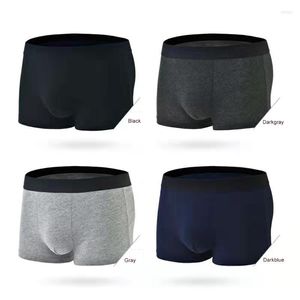 Underpants 4PCS/PACK Men Underwear Cotton Boxers Panties Comfortable Mens Shorts BoxerSexy Solid Cuecas