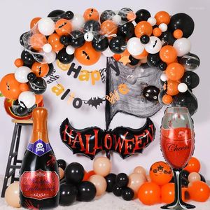 Party Dekoration 1Set Halloween Luftballons Bogen Schwarz Orange Geist Helium Globos Ballon Girlande Für 2023 DIY Hintergrund