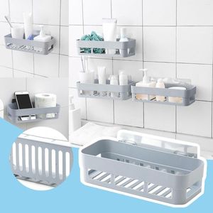 Bath Accessory Set Bathroom Rack Wall Mounted Suction Toilet Storage Hand Washing Without Punching Supplies Beach Towels #t2p