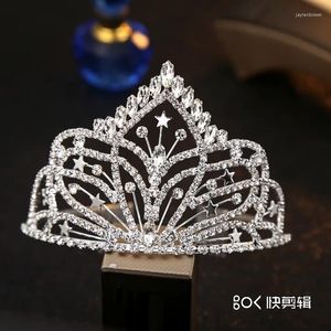 Headpieces Bride Crown Hairband Headdress Rhinestone Wedding Dress Birthday Party Anti-slip Hair Accessories Claw Chain