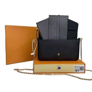 Marka Pochette Felicie kadın moda tasarımcıları çanta gerçek deri çanta anahtar kartlıklı cüzdan çanta messenger crossbody zincir debriyaj tote omuz çantası 5A kalite