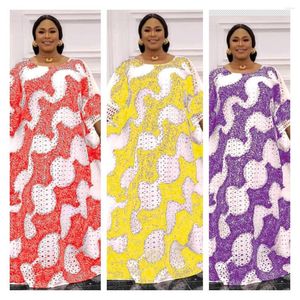 Abbigliamento etnico Abiti africani per le donne 2023 Abiti Dashiki Pizzo Grand Boubou Robe Africaine Femme Bazin Riche Party Africa Dress