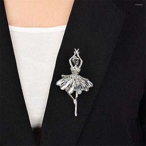 Broschen Kristall Ballerina Tanz Mädchen Brosche Pin Engel Tänzer Tanz Pins Schmuck für Valentinstag Geschenke