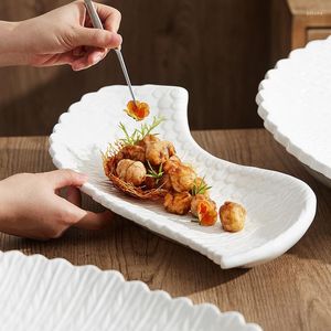 Plates Angel Plate Artistic Conception Sashimi Dish Home Rock Grain Ceramic Kitchen Dining Room Tableware