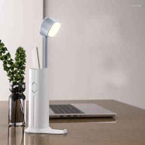 Nattlampor LED -student vikande ögonskydd bordslampa ljus mini bärbar utomhus akut USB laddningsbar