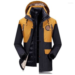 Herren-Daunen-2-teiliges Set mit Kapuze, Windjacke, Wintermantel, Herren-Jacken und Mäntel, OUTWEAR, dicker, warmer Parka, wasserdichte Kleidung