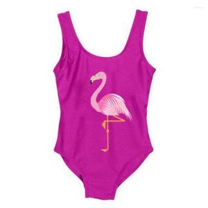 Women's Swimwear Cute Baby Girl One Piece Swimsuit Kids Children Flamingo Swim Beach Wear Bodysuit Swimming Bathing Suit