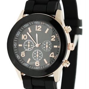 Wristwatches Fashion Unisex Quartz Watch Men Women Analog Sports Watches Rose Gold Silicone Dropship