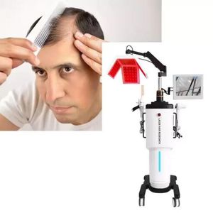 Latest 650nm infrared Laser Powerful Hair Restoration Hair Growth vibration massage comb Analyzer Machine