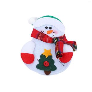 Set di posate Porta posate natalizie a forma di tasca Babbo Natale Alce Pupazzo di neve Tenere forchette Coltelli per forniture per feste da tavolo TS1