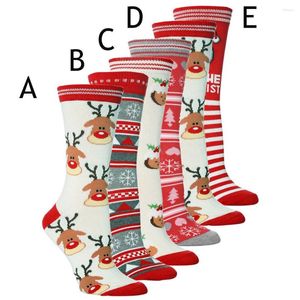 Donne calze di moda casual natalizio unisex unisex adulto una taglia simpatica cartone animato stock di spessore che dorme