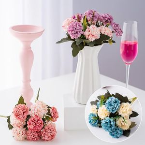 Decorative Flowers & Wreaths 30cm 1 Bouquet 10 Heads Artificial Peony Tea Rose Silk Fake For DIY Living Room Home Garden Wedding Decoration