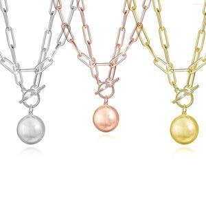 Anhänger Halsketten Eudora 20mm Mexikanische Bola Harmonie Chime Ball Schwangerschaft Halskette 45 Zoll OT Kette Modeschmuck Für Frauen Mutter Geschenk