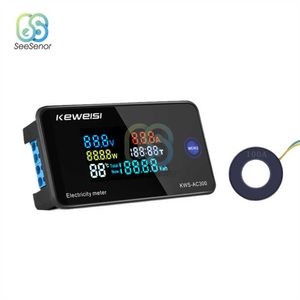 AC 50-300V Voltmeter Amperemeter KWS Power Energy Meter LED Digital DC Wattmeter Elektrisch mit Reset-Funktion 0-100A