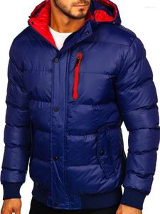 Mäns ner Zogaa Winter Trend Fashion Märke Casual Zipper Padded Coats Youth Whetmer Basic Overcoat Plus Size S-3XL