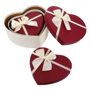 Gift Wrap Box Heart Paper Case Shaped Boxes Present Jewelry Day Valentine Wedding Bow Knot Favor S Packing Party Valentineskraft