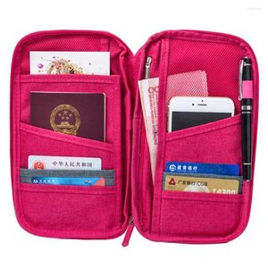 Aufbewahrungstaschen Reisebrieftasche Familienpasshalter Kreativer wasserdichter Dokumentenkoffer Ticket-Organizer Multifunktionstasche Karteninhaber