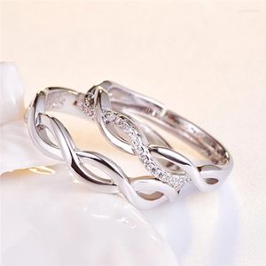 Wedding Rings Personalized Stainless Steel Infinity Friendship Couple Ring Gift For Her Men