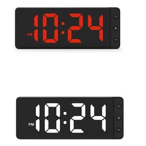 Zegary ścienne zegar cyfrowy z dużym wyświetlaczem automatycznym docieraniem 12/24 godzin Silent for Home Office UE Plugwall