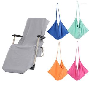 Chair Covers 5 Colors Beach Lounge Cover Towel Bag Sun Lounger Mate Holiday Garden Buddy