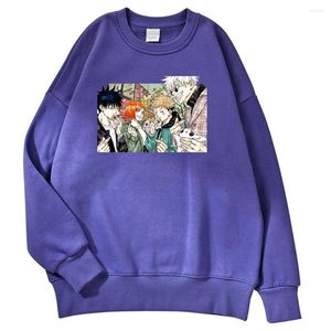 Men's Hoodies Sweatshirt Cartoon Gojo Satoru Print Jujutsu Kaisen Anime Men Warm Harajuku Sweatshirts Fashion Korean Mens Hoody