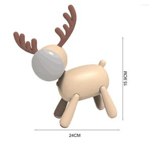 Night Lights Fashionable Bulb Adorable Table Lamp Adjustable Deer LED Cute Light Bedside Practical