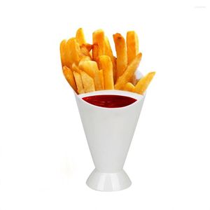 Xícaras pires falhas francesas batatas fritas salada de cone de copo de molho variado ketchup jam dip tigata batata ferramenta utensílios de cozinha acessórios de cozinha