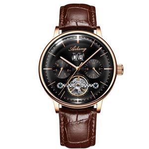 Wristwatches 2023 Automatic Tourbillon Luxury Men's Watches Top Brand Men Watch Mechanical Calendar Movement Waterproof Reloj Hombre 8622