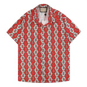23ss LUXURY Designer Shirts Men's Fashion Tiger Letter V silk bowling shirt Casual Shirts Men Slim Fit Short Sleeve Dress M-3XL 99999