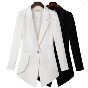 Ternos femininos femininos peonfly atestam um único bolso de fivela 2023 Jackets de outono da primavera feminina moda casual de temperamento solto blazers xxxl