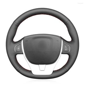 Steering Wheel Covers Hand Sew Black Genuine Leather Cover For Laguna 3 2007 2008 2009 2010 2012 2013 2014 2023