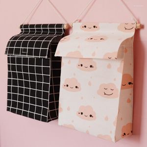 Waterproof Cooton Linen Storage Box for Women's Closet Organizer, Underwear Bag, Cosmetic Makeup, bathroom door hanging storage, Door Wall Hanging