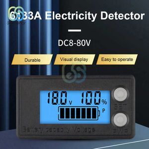6133A Electricity Detector Battery Capacity Indicator DC8V-100V Lead Acid Lithium LiFePO4 Car Motorcycle Voltmeter Voltage Gauge
