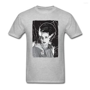 Herren-T-Shirts, Männer, Braut von Frankenstein, Musiktour, DIY, graues T-Shirt für Herren mit Rundhalsausschnitt