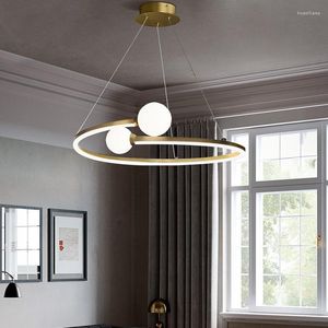 Lâmpadas pendentes teto de metal luz redonda mobília nórdica decoração lampe lustre lustres hx50nu