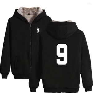 Men's Hoodies Volleyball Teenager Haikyuu Printed Zipper Hoodie Women's Sweatshirt Warm Thick Winter Fashion Sportswear Jacket