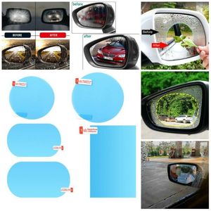 Car Sunshade Rearview Mirror Glass Film Waterproof Anti-Fog Rain-Proof Window Membrane Vision Driving Rain Protector